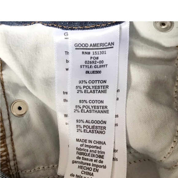 Good American Good Legs High Rise Dark Wash Jeans - Picture 6 of 8